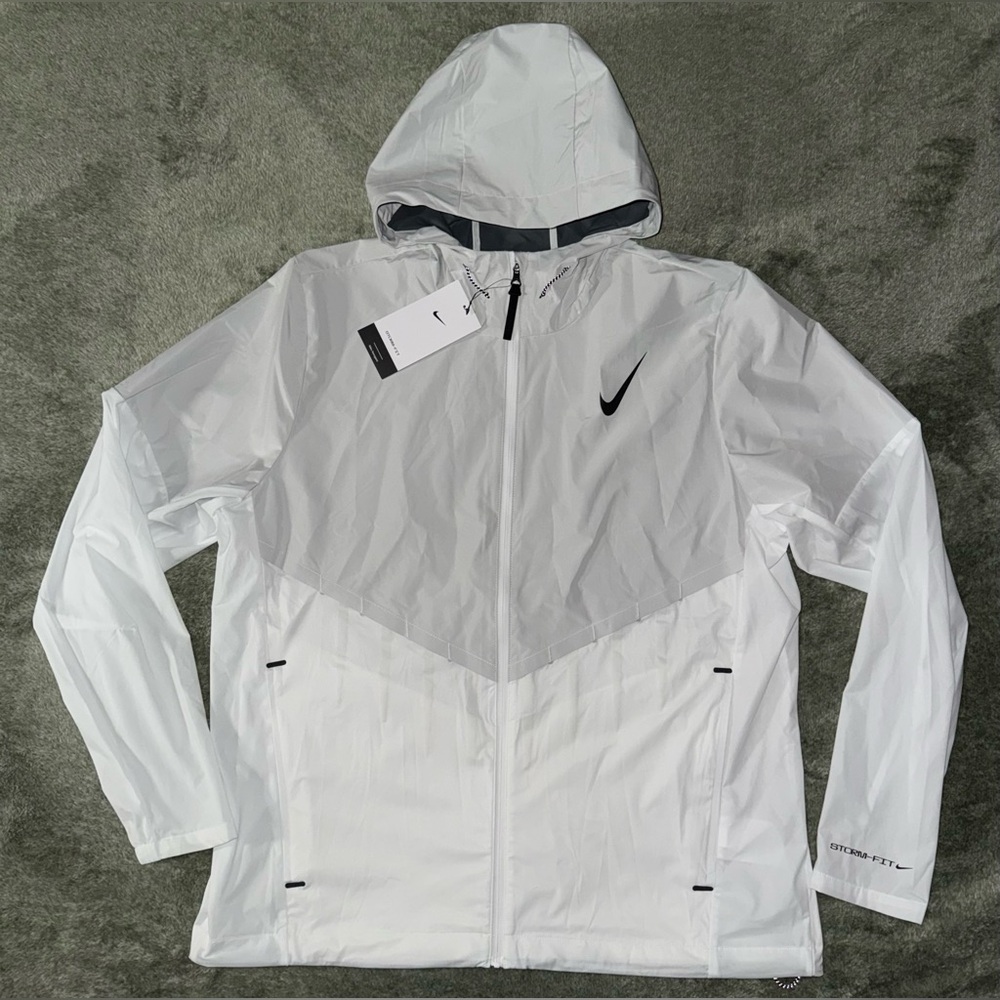 Nike Running Jacket Aerogami AeroSwift Storm-Fit Men White New FZ9039-121